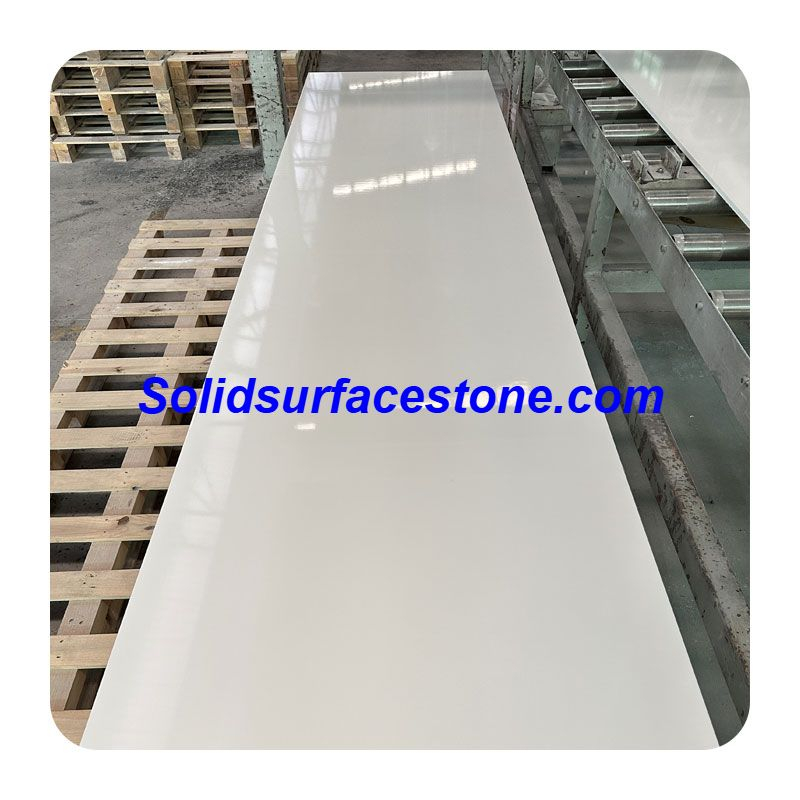 Pure white solid surface sheet kitchen countertop artificial solid surface solid surface sheet pure white