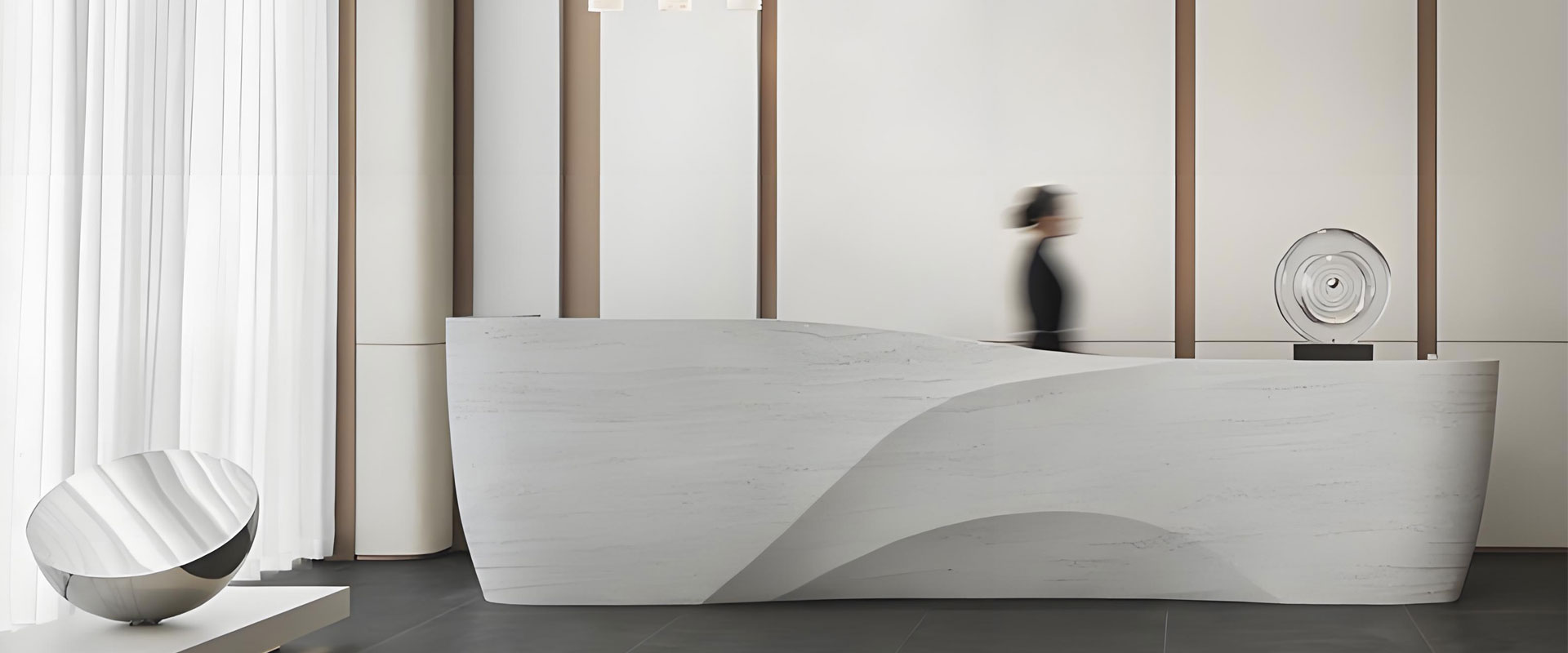 solid surface front desk