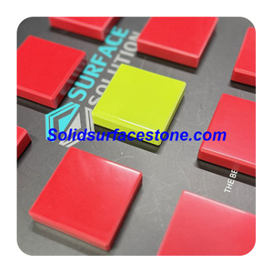 Fogli di superficie solida in superficie solida rossa per cucine